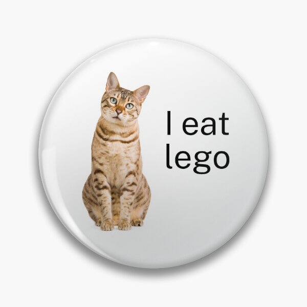 Item preview, i eat lego cat meme designed and sold by Earlrose.
