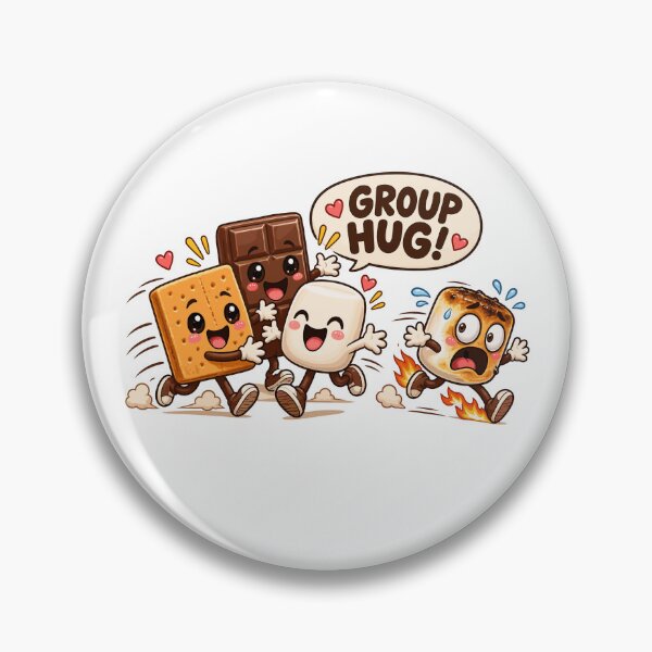 Item preview, Group Hug Smores Funny Kawaii Camping Cute Marshmallow designed and sold by ZIGLWORKS.