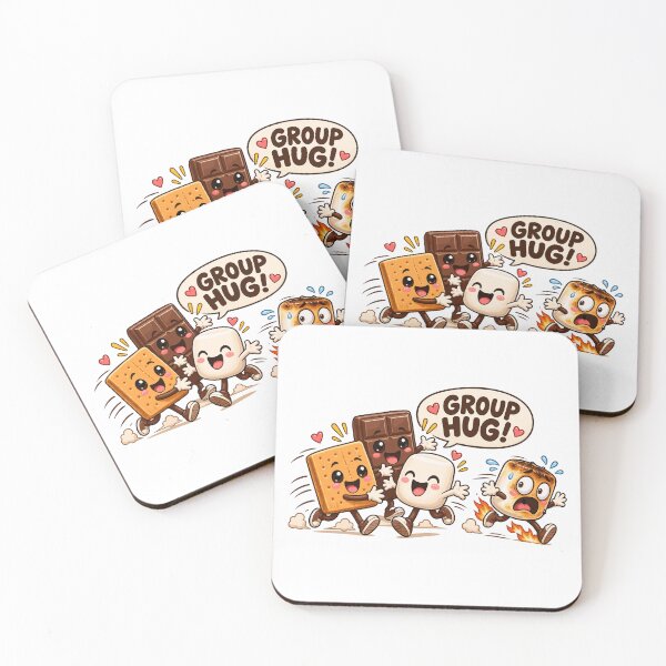 Item preview, Group Hug Smores Funny Kawaii Camping Cute Marshmallow designed and sold by ZIGLWORKS.