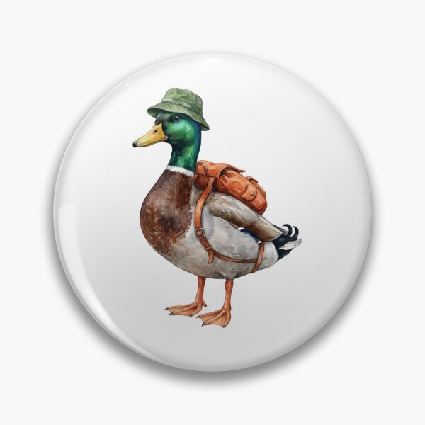 Item preview, Mallard Duck Student with Hat and Backpack designed and sold by Roy & Tiffany.