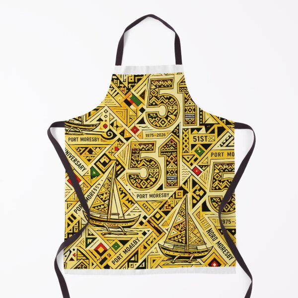Item preview, NCD 51st Anniversary 1975–2026 | Port Moresby PNG Heritage Pattern designed and sold by DiiStyle.