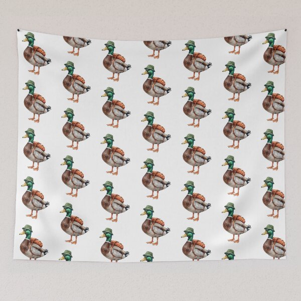 Item preview, Mallard Duck Student with Hat and Backpack designed and sold by Roy & Tiffany.