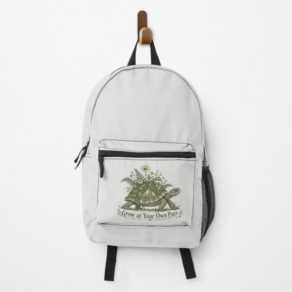 Item preview, Grow At Your Own Pace Garden Turtle Art designed and sold by Hearth & Hollow.