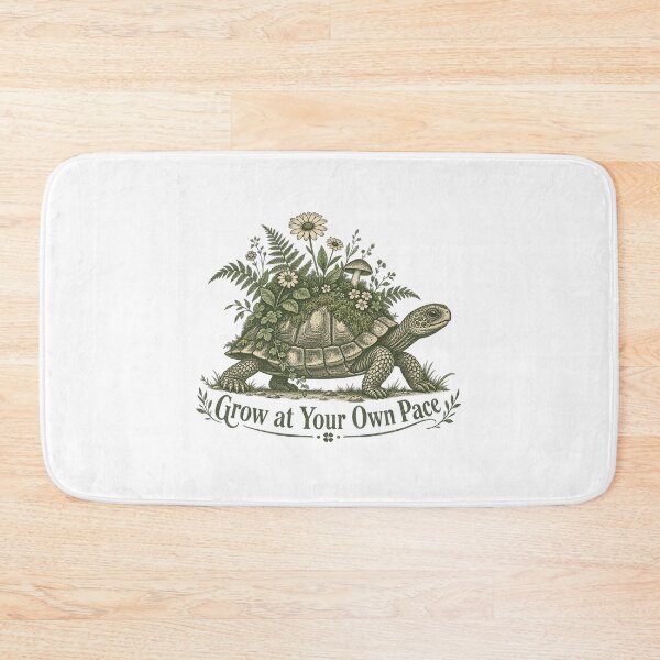 Item preview, Grow At Your Own Pace Garden Turtle Art designed and sold by Hearth & Hollow.