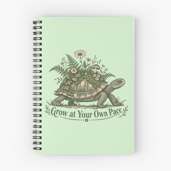Item preview, Grow At Your Own Pace Garden Turtle Art designed and sold by Hearth & Hollow.