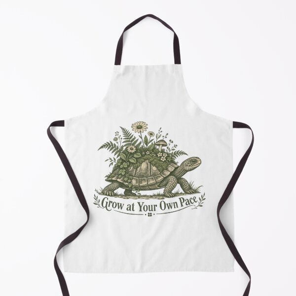 Item preview, Grow At Your Own Pace Garden Turtle Art designed and sold by Hearth & Hollow.