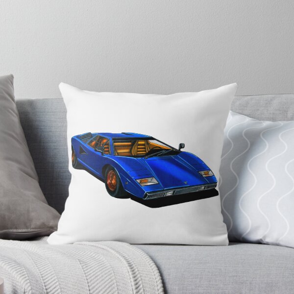 Item preview, Exclusive drawing legendary italian super car blue Countach LP400 5.2L V12 engine designed and sold by Cars23.