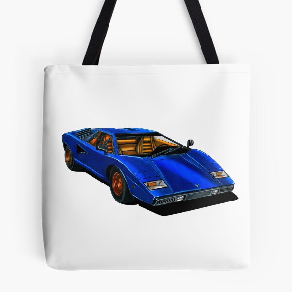 Item preview, Exclusive drawing legendary italian super car blue Countach LP400 5.2L V12 engine designed and sold by Cars23.