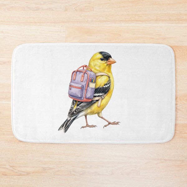 Item preview, Sweet Goldfinch Bird with Backpack designed and sold by Roy & Tiffany.