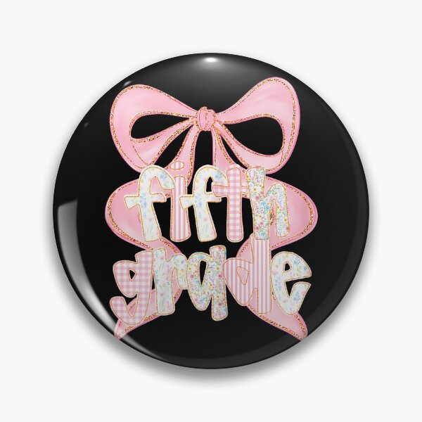 Item preview, Preppy Fifth Grade Teacher 5Th Grade Floral Coquette Bow designed and sold by Krwasatoune.