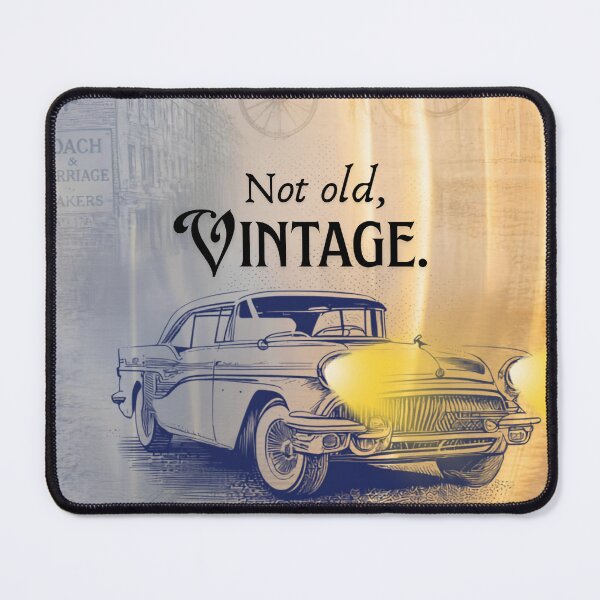 Item preview, Not Old Just Vintage Classic Retro Car designed and sold by Pawfect Vibes Hub.