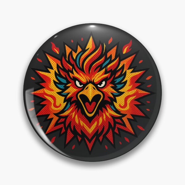 Item preview, Retro Halftone Phoenix Firebird Head Comic Pop Art Mythical Creature designed and sold by MarCinu Art.
