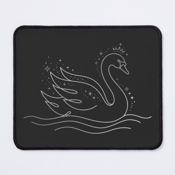 Item preview, Line-Art Swan (Silver) designed and sold by Krameri Creations.