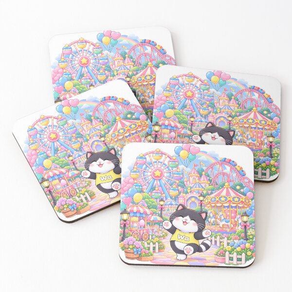 Item preview, Kawaii Black Cat at Magical Amusement Park designed and sold by Wawa5656.