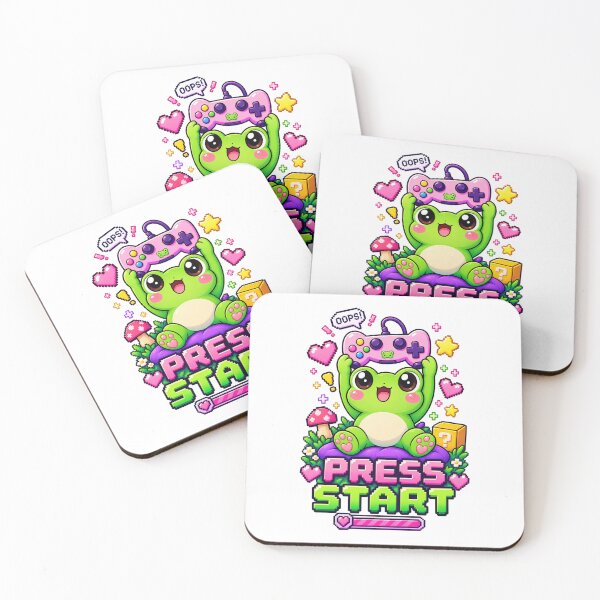 Item preview, Press Start Frog – Cute Pixel Gaming Character designed and sold by JPCuteDesign.