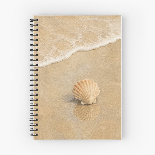 Item preview, Shell on Wet Sand Watercolour Coastal designed and sold by GoldenHourWalls.