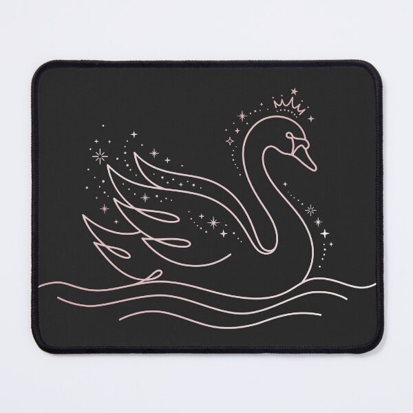 Item preview, Line-Art Swan (Rose Gold) designed and sold by Krameri Creations.