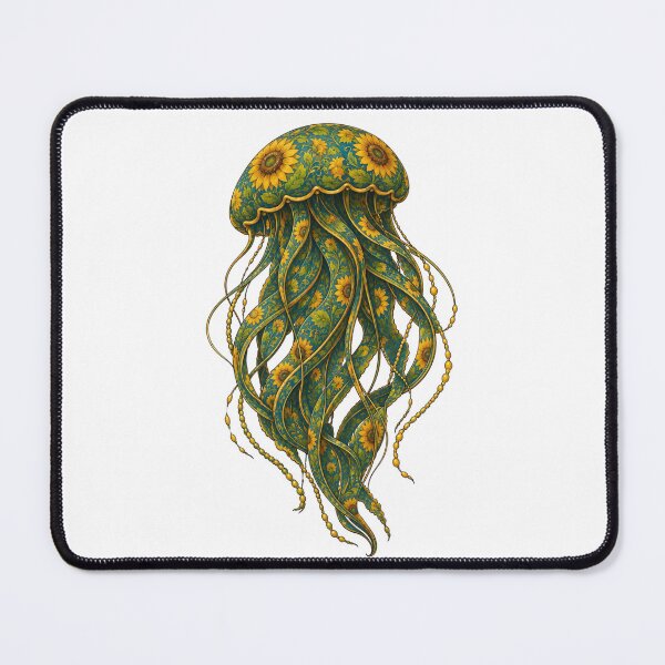 Item preview, Sunflower Jellyfish | Ocean Sunflower Art Collection designed and sold by Zaru Art Studio.