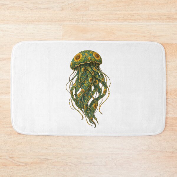 Item preview, Sunflower Jellyfish | Ocean Sunflower Art Collection designed and sold by Zaru Art Studio.