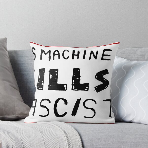 Item preview, This Machine Kills Fascists with red border designed and sold by Three stacked penguins.