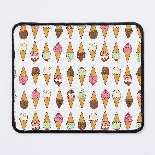 Item preview, Rows of ice cream cones with sprinkles on white background designed and sold by Chantal creates.