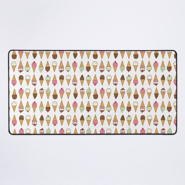 Item preview, Rows of ice cream cones with sprinkles on white background designed and sold by Chantal creates.