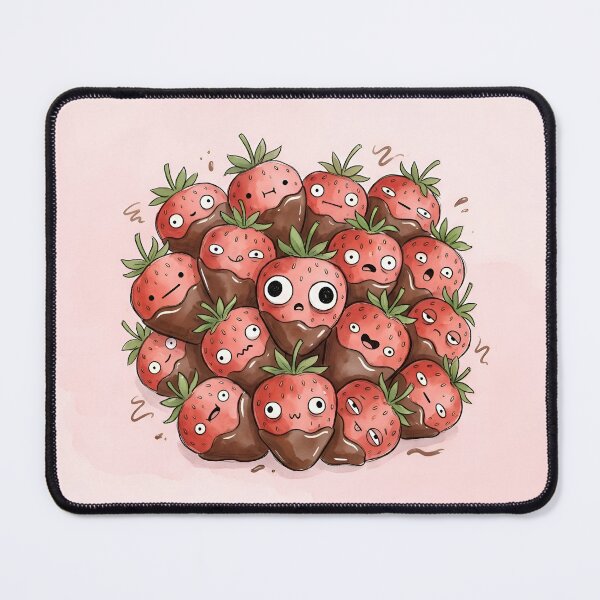 Item preview, Cute Chocolate Dipped Strawberries Kawaii Fruit designed and sold by DuckOddity.