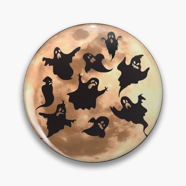 Item preview, Black ghosts against the full moon designed and sold by MagelliShop.