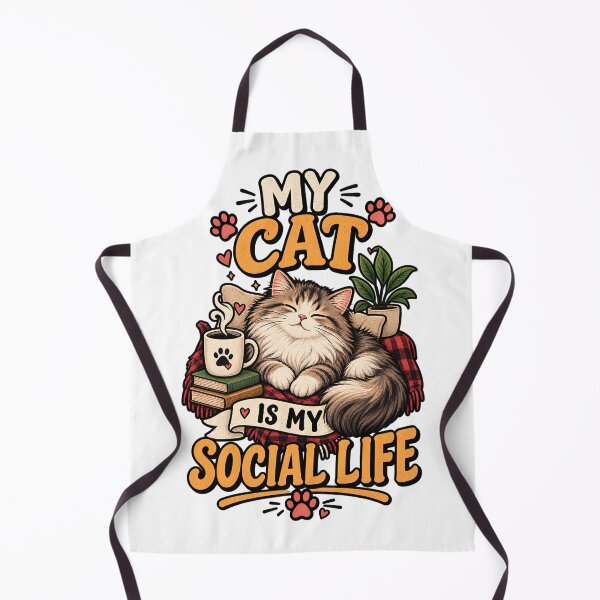 Item preview, My Cat Is My Social Life Funny Introvert Cat designed and sold by Haji Kamora.