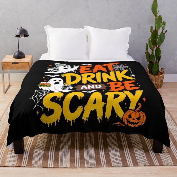 Item preview, Eat Drink and Be Scary Halloween Ghost designed and sold by mraihan.