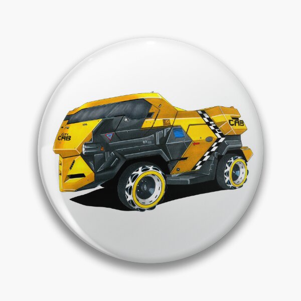 Item preview, Exclusive drawing modern movie car yellow Mega-City One LR City Cab V8 designed and sold by Cars23.