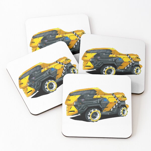 Item preview, Exclusive drawing modern movie car yellow Mega-City One LR City Cab V8 designed and sold by Cars23.