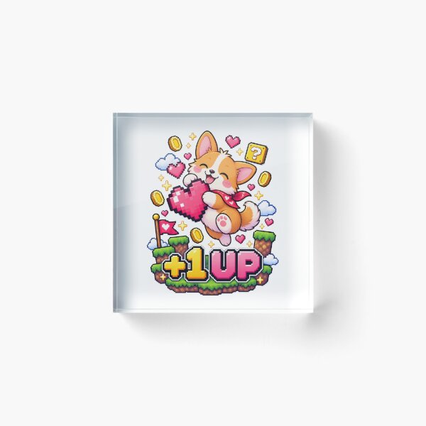 Item preview, Pixel Heart Corgi – Cute Retro Gaming Dog designed and sold by JPCuteDesign.