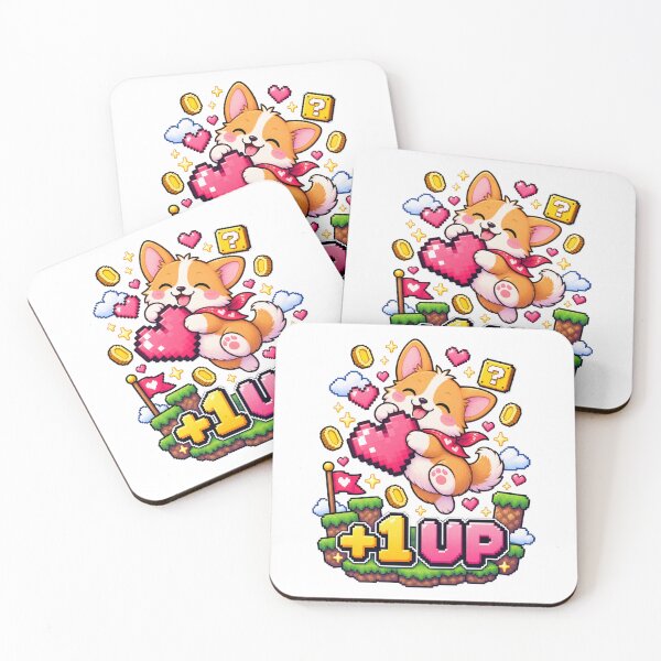 Item preview, Pixel Heart Corgi – Cute Retro Gaming Dog designed and sold by JPCuteDesign.