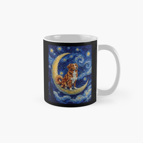 Item preview, Funny Nova Scotia Duck Tolling Retriever Toller Starry Night Painting Cute Moon Stars Mom Dad Kids designed and sold by FurryHavenPH.
