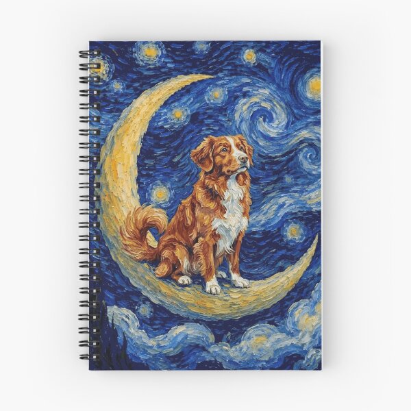 Item preview, Funny Nova Scotia Duck Tolling Retriever Toller Starry Night Painting Cute Moon Stars Mom Dad Kids designed and sold by FurryHavenPH.