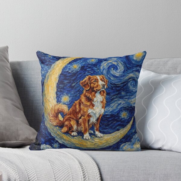 Item preview, Funny Nova Scotia Duck Tolling Retriever Toller Starry Night Painting Cute Moon Stars Mom Dad Kids designed and sold by FurryHavenPH.