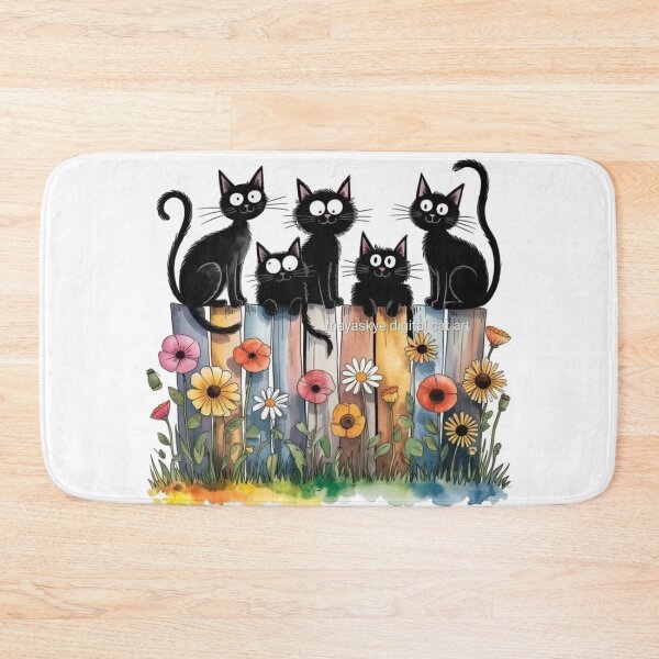 Item preview, Cats / Happy Cats / Old Pattern / USA / Black / Colorful / Creative T-shirt designed and sold by Creative T-shirts.