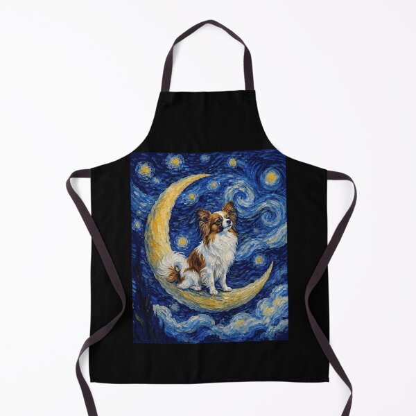 Item preview, Funny Papillon Starry Night Painting Cute Moon Stars Mom Dad Kids designed and sold by FurryHavenPH.