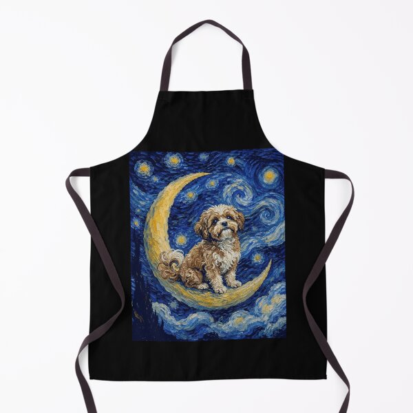 Item preview, Funny Peekapoo Starry Night Painting Cute Moon Stars Mom Dad Kids designed and sold by FurryHavenPH.