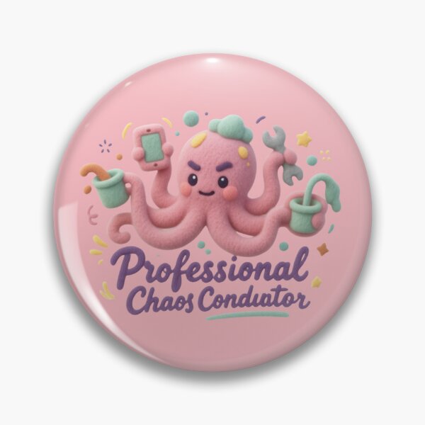 Item preview, Professional Chaos Conductor Cute Multitasking Octopus Clay Art Funny Work Humor designed and sold by MarCinu Art.