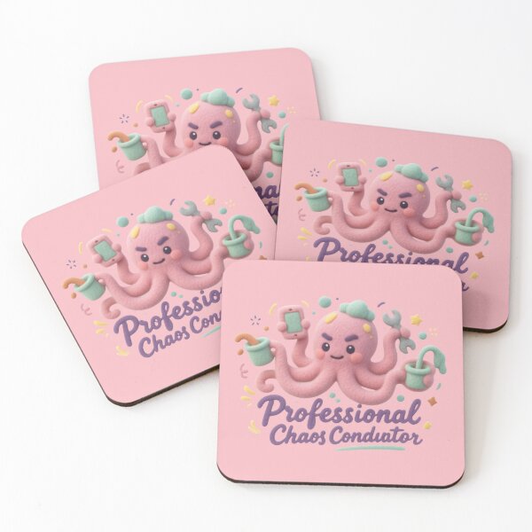 Item preview, Professional Chaos Conductor Cute Multitasking Octopus Clay Art Funny Work Humor designed and sold by MarCinu Art.
