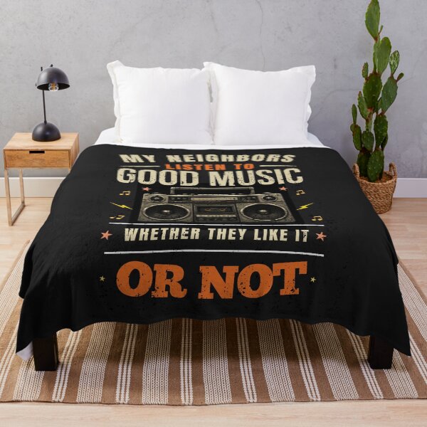 Item preview, My Neighbors Listen to Good Music Whether They Like It Or Not Funny Boombox Shirt designed and sold by Joyful-Pixel.