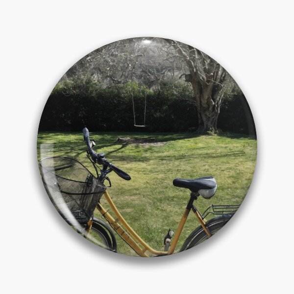 Item preview, Vintage Yellow Bicycle in Sunny Backyard Garden⁠ designed and sold by Julia9632.
