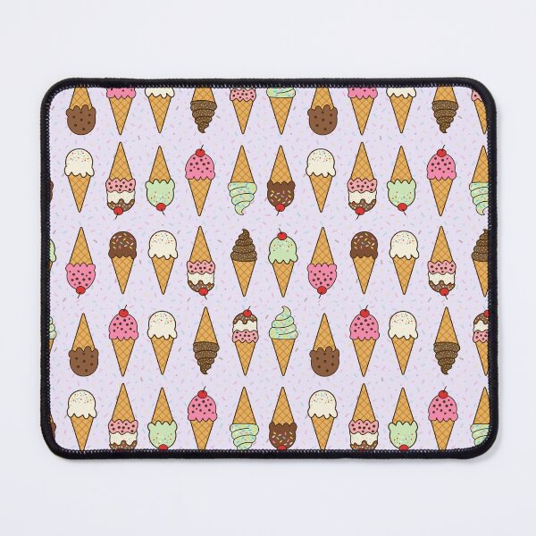 Item preview, Rows of ice cream cones with sprinkles on pale lavender background designed and sold by Chantal creates.