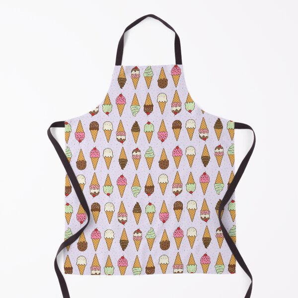 Item preview, Rows of ice cream cones with sprinkles on pale lavender background designed and sold by Chantal creates.