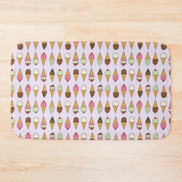 Item preview, Rows of ice cream cones with sprinkles on pale lavender background designed and sold by Chantal creates.