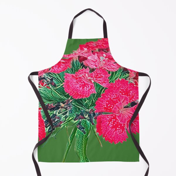 Item preview, Impressionist Pink Dianthus Sweet William Flower Art designed and sold by BalkanBloom.