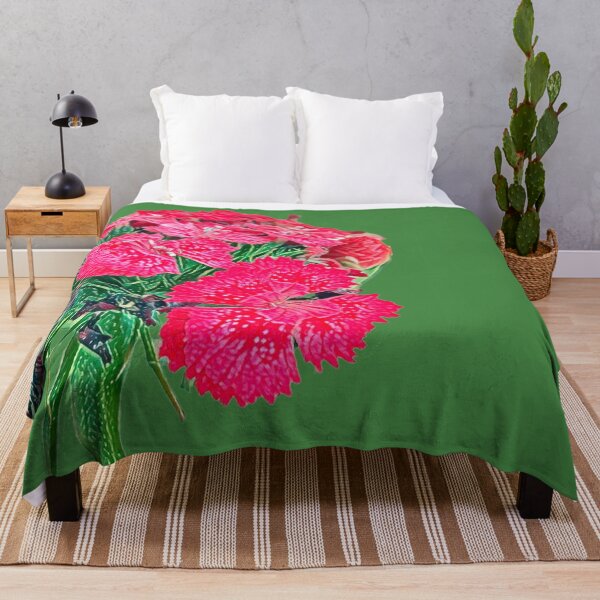 Item preview, Impressionist Pink Dianthus Sweet William Flower Art designed and sold by BalkanBloom.
