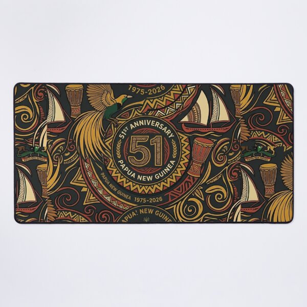 Item preview, Papua New Guinea 51st Anniversary 1975–2026 | Cultural Heritage Pattern designed and sold by DiiStyle.